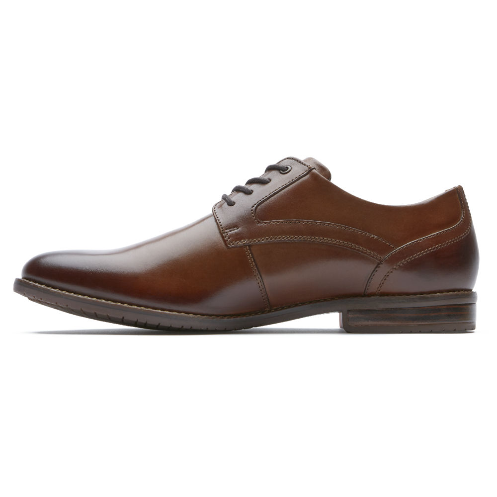 Rockport Singapore Mens Oxfords - Style Purpose 3 Plain Toe Brown - GK3104926